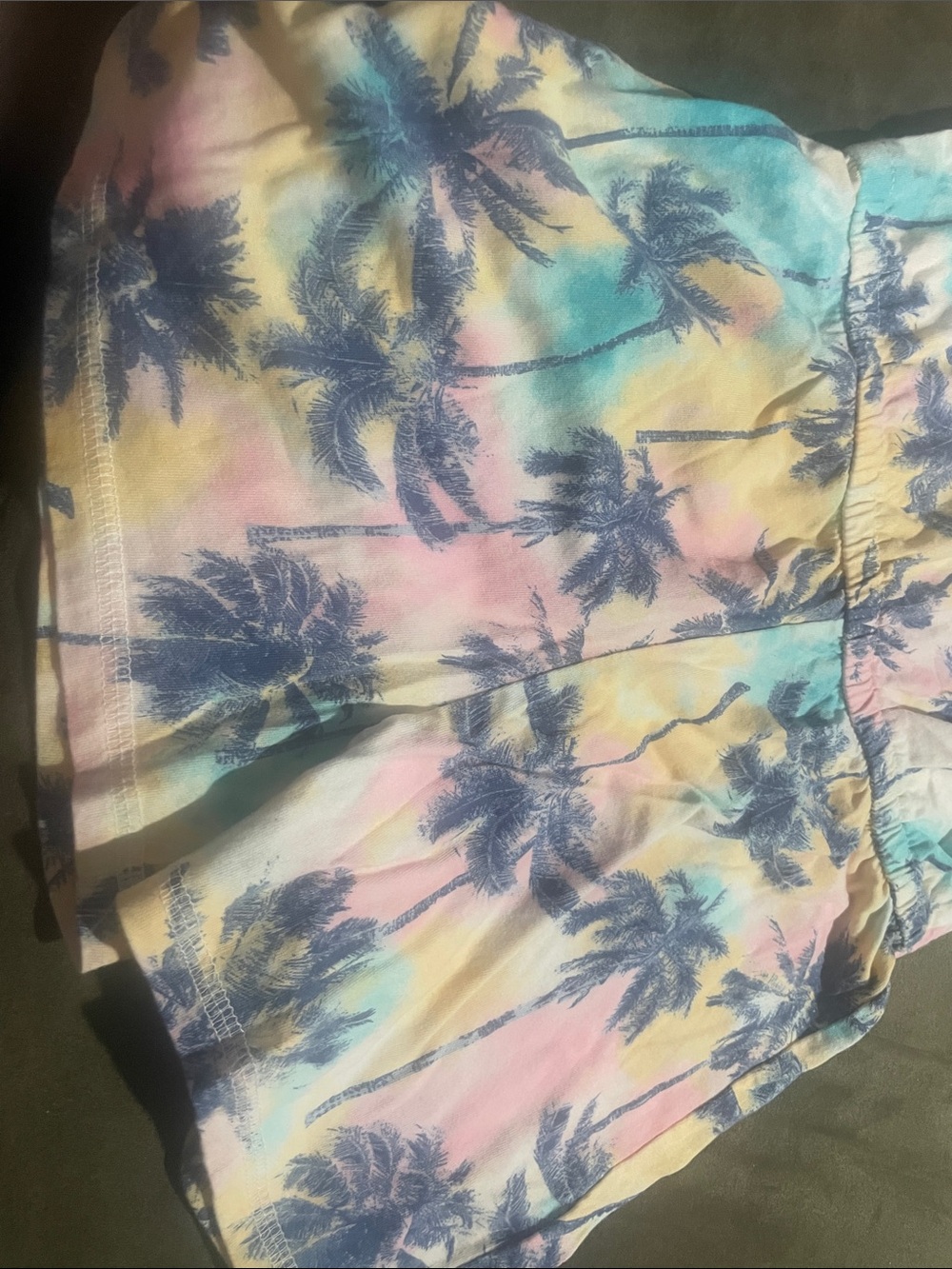 Old Navy Pastel Palm-Print girls romper in Blue, Pink, Yellow